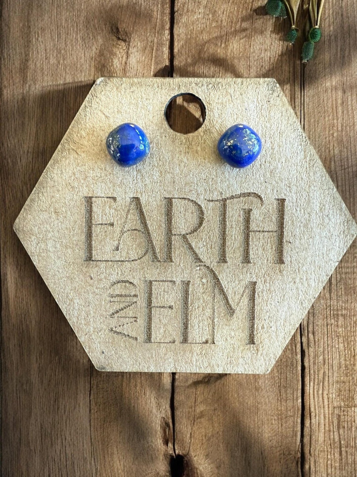 Lapis Lazuli Cushion Studs - earthandelm