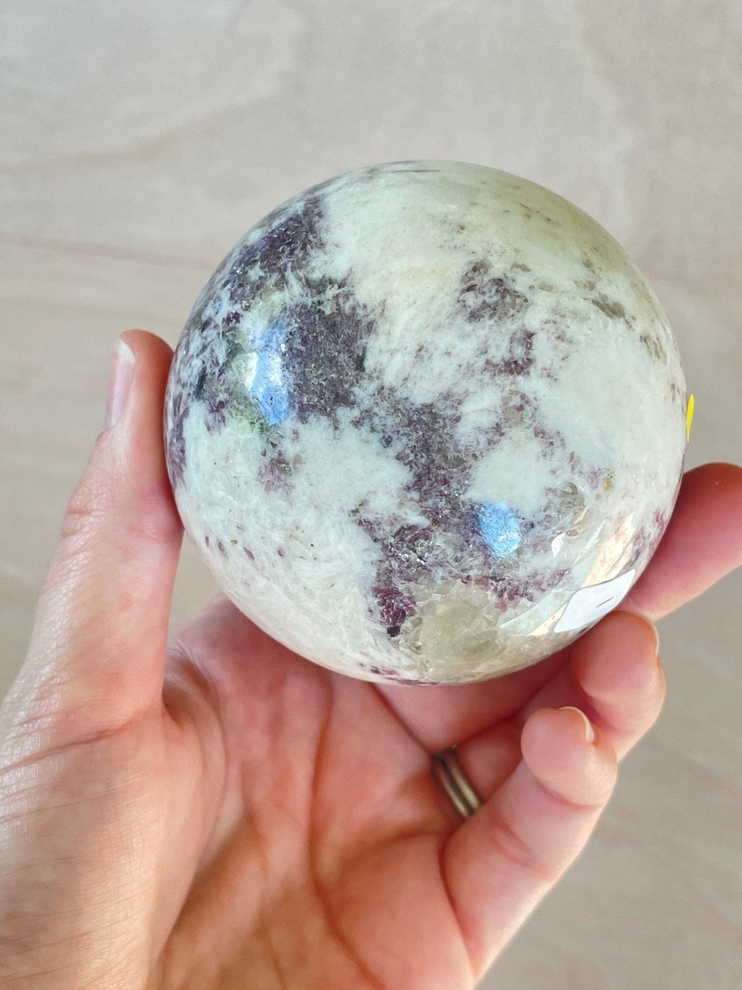 Lepidolite Sphere | Purple Crystal | Authentic Gemstone | Crystal Ball - earthandelm