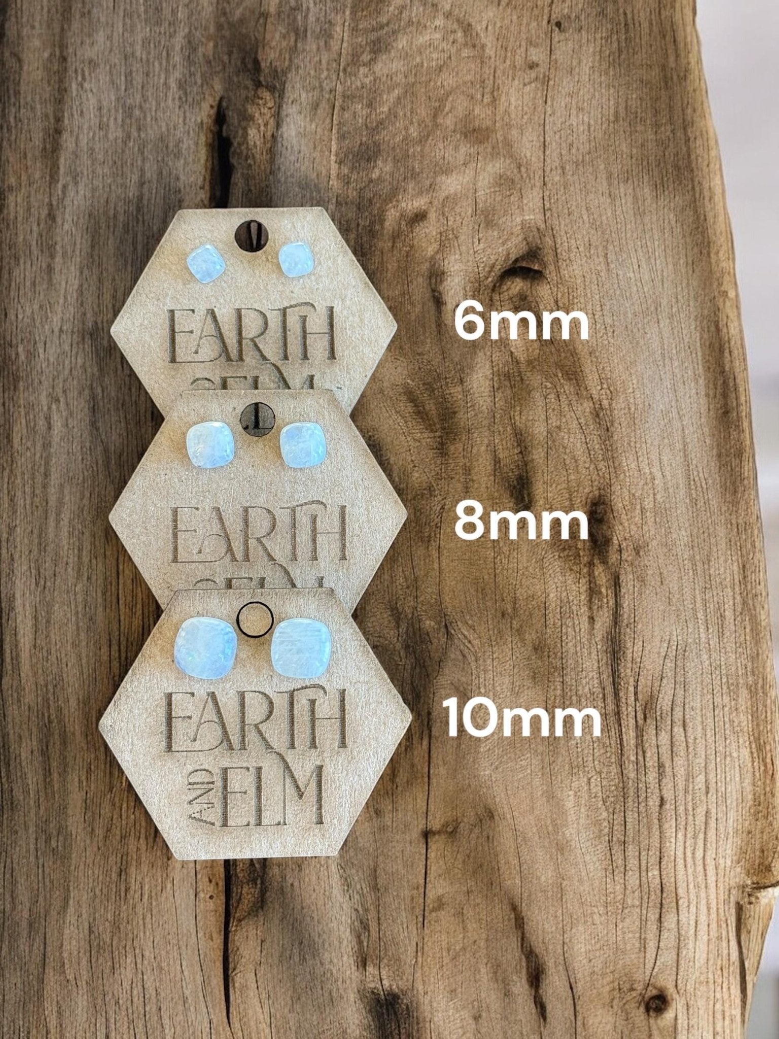 Moonstone Cushion Studs - earthandelm