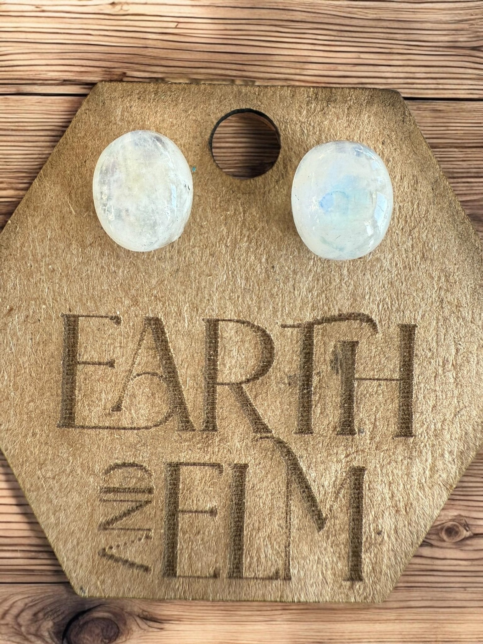 Moonstone Oval Studs - earthandelm