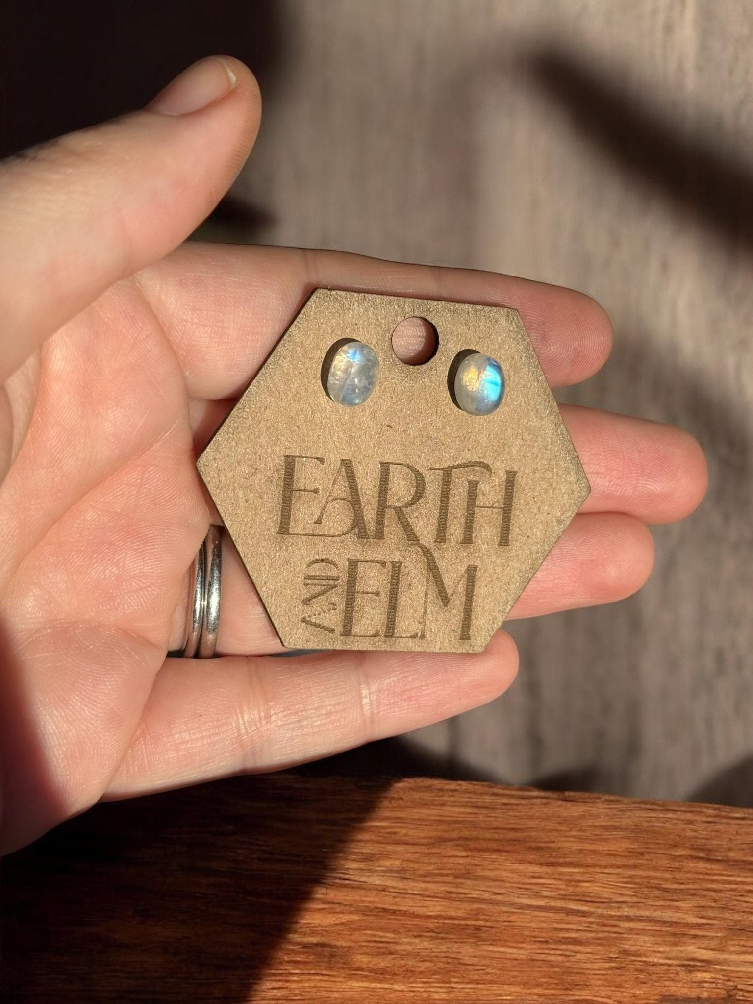 Moonstone Oval Studs - earthandelm