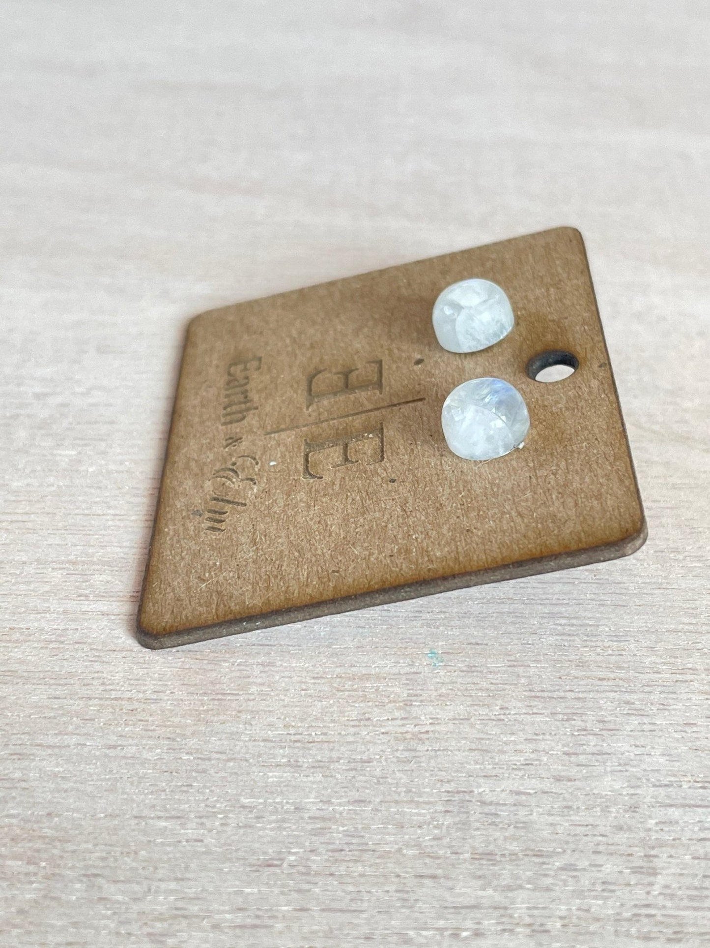 Moonstone Round Gemstone Studs - earthandelm