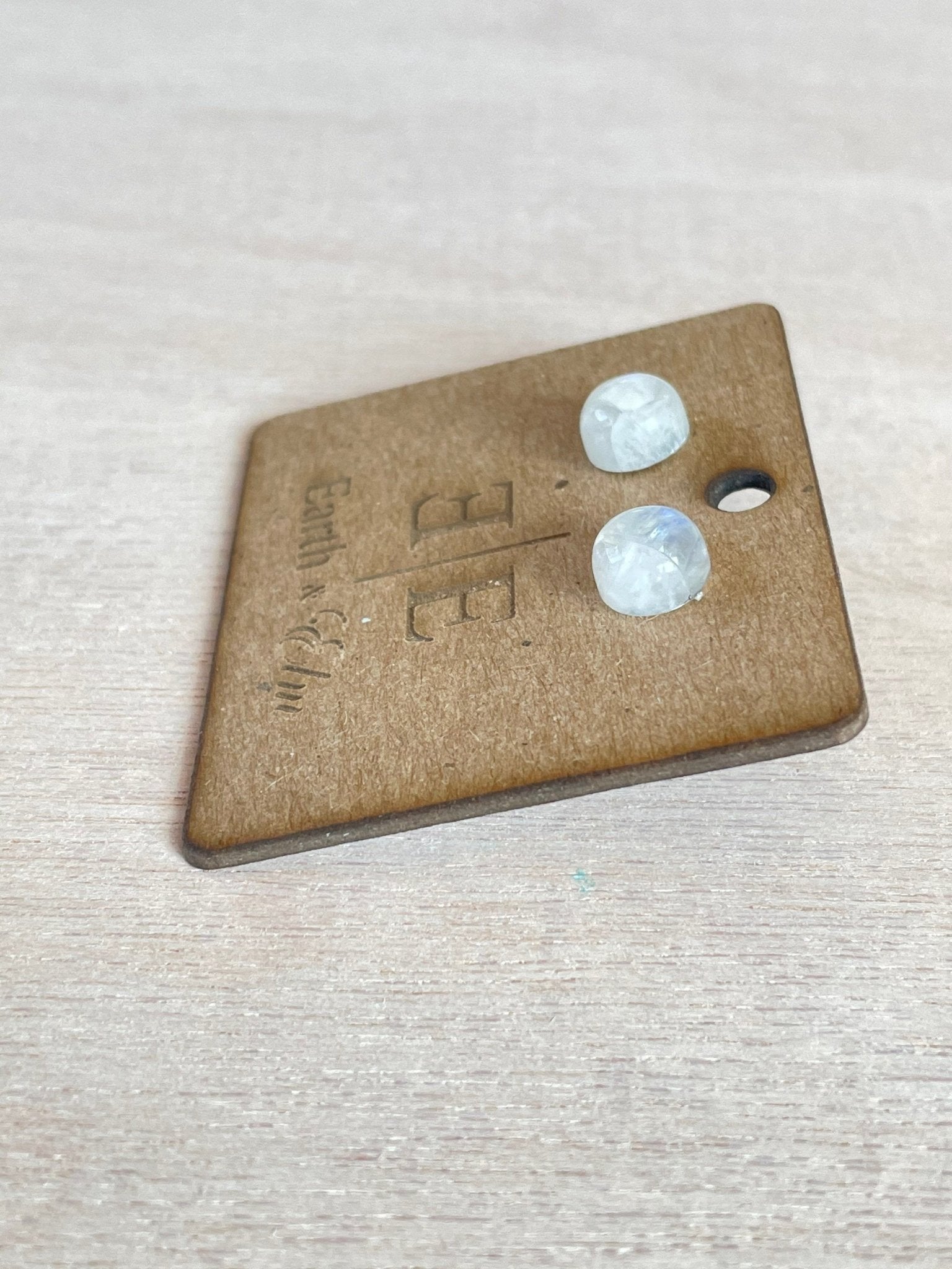 Moonstone Round Gemstone Studs - earthandelm