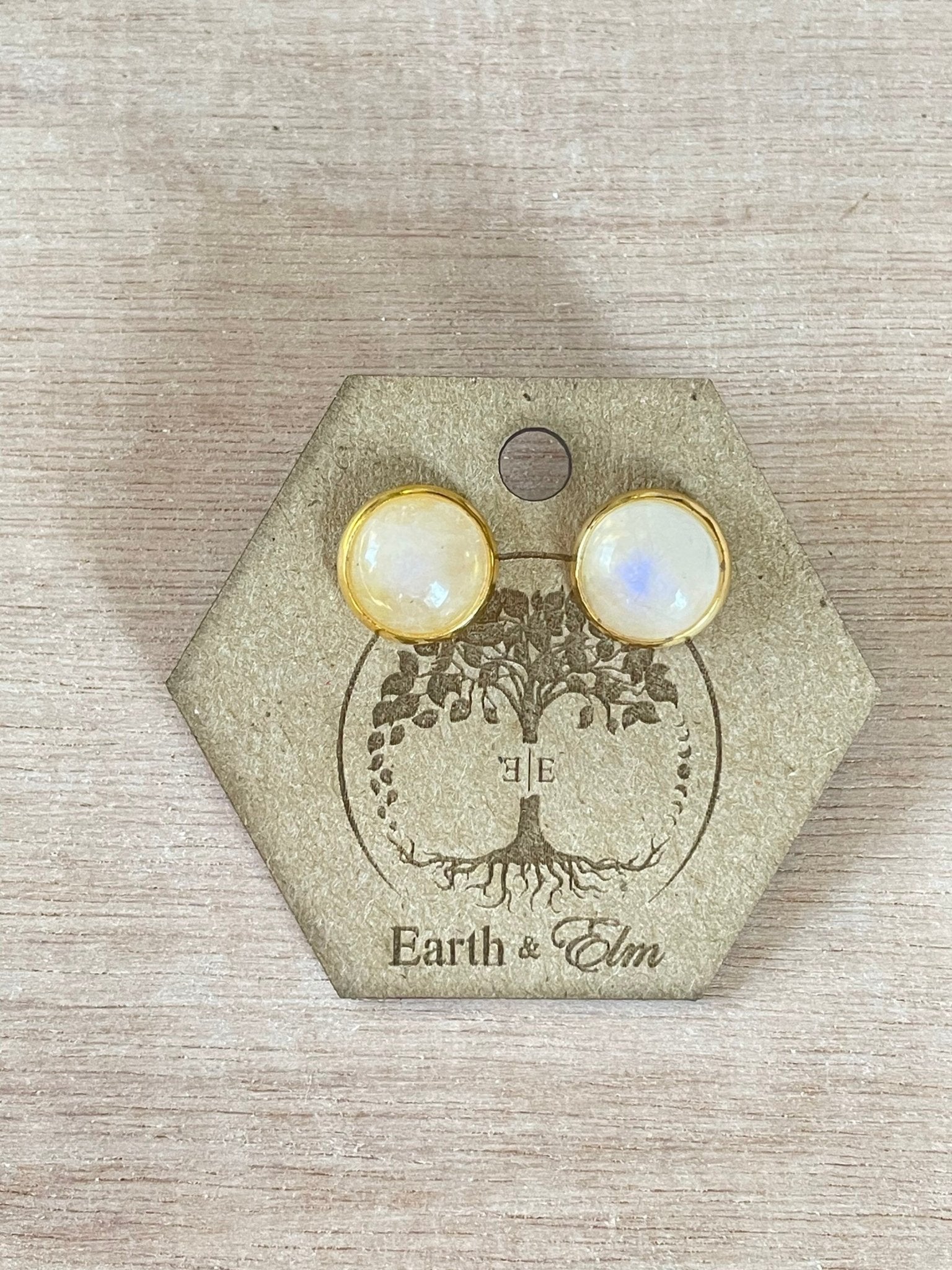 Moonstone Stud Earrings - earthandelm