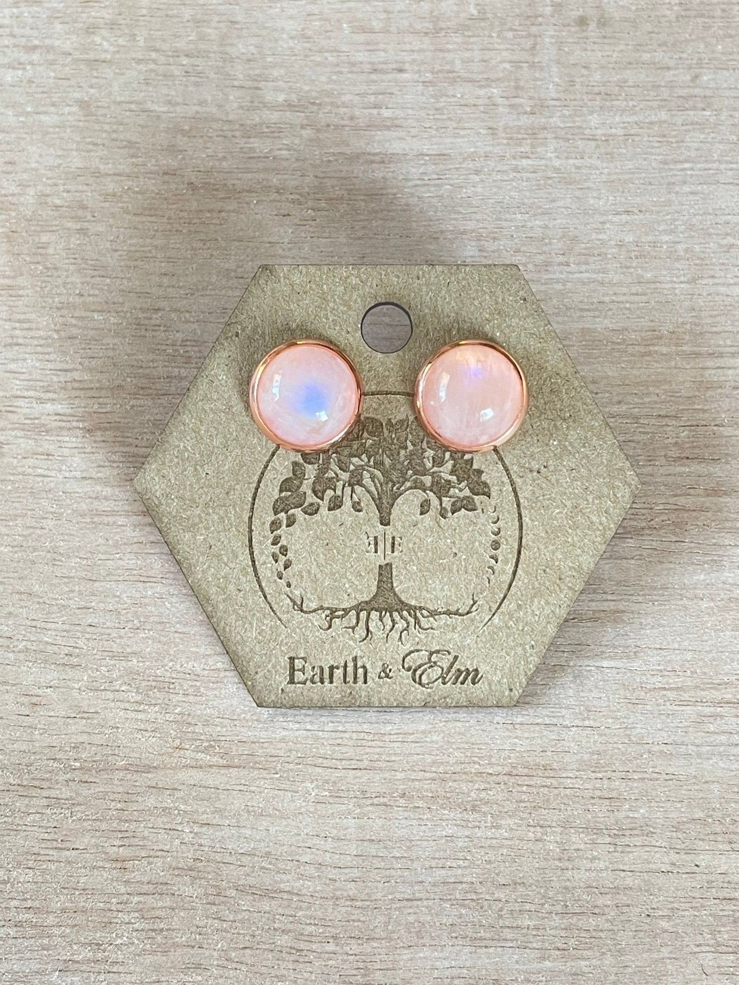 Moonstone Stud Earrings - earthandelm