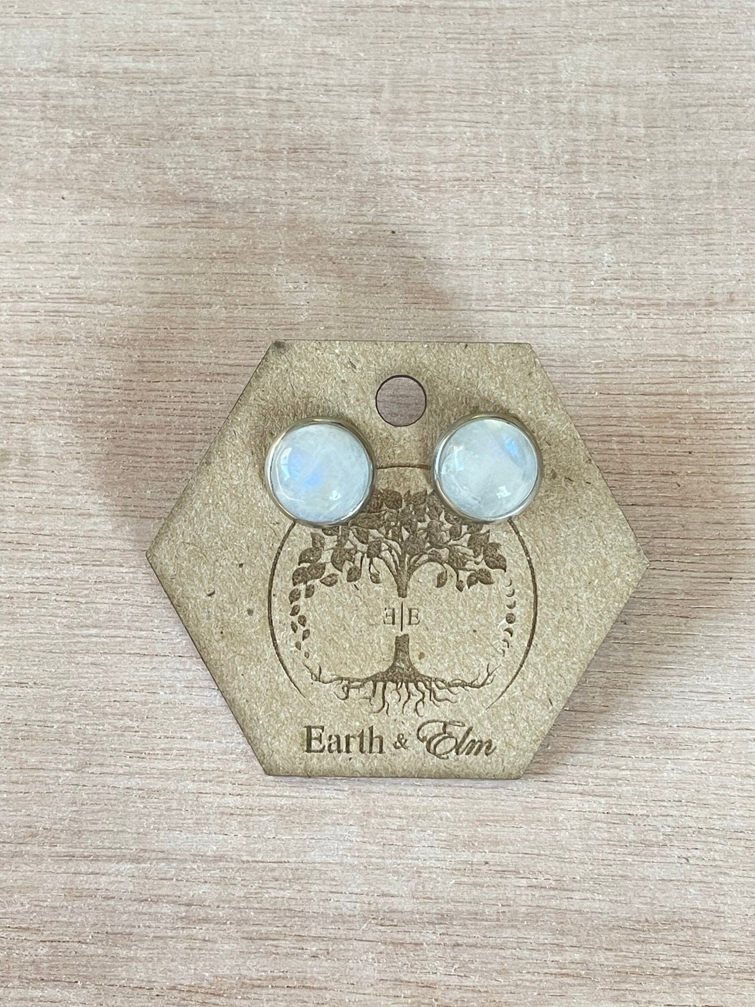 Moonstone Stud Earrings - earthandelm