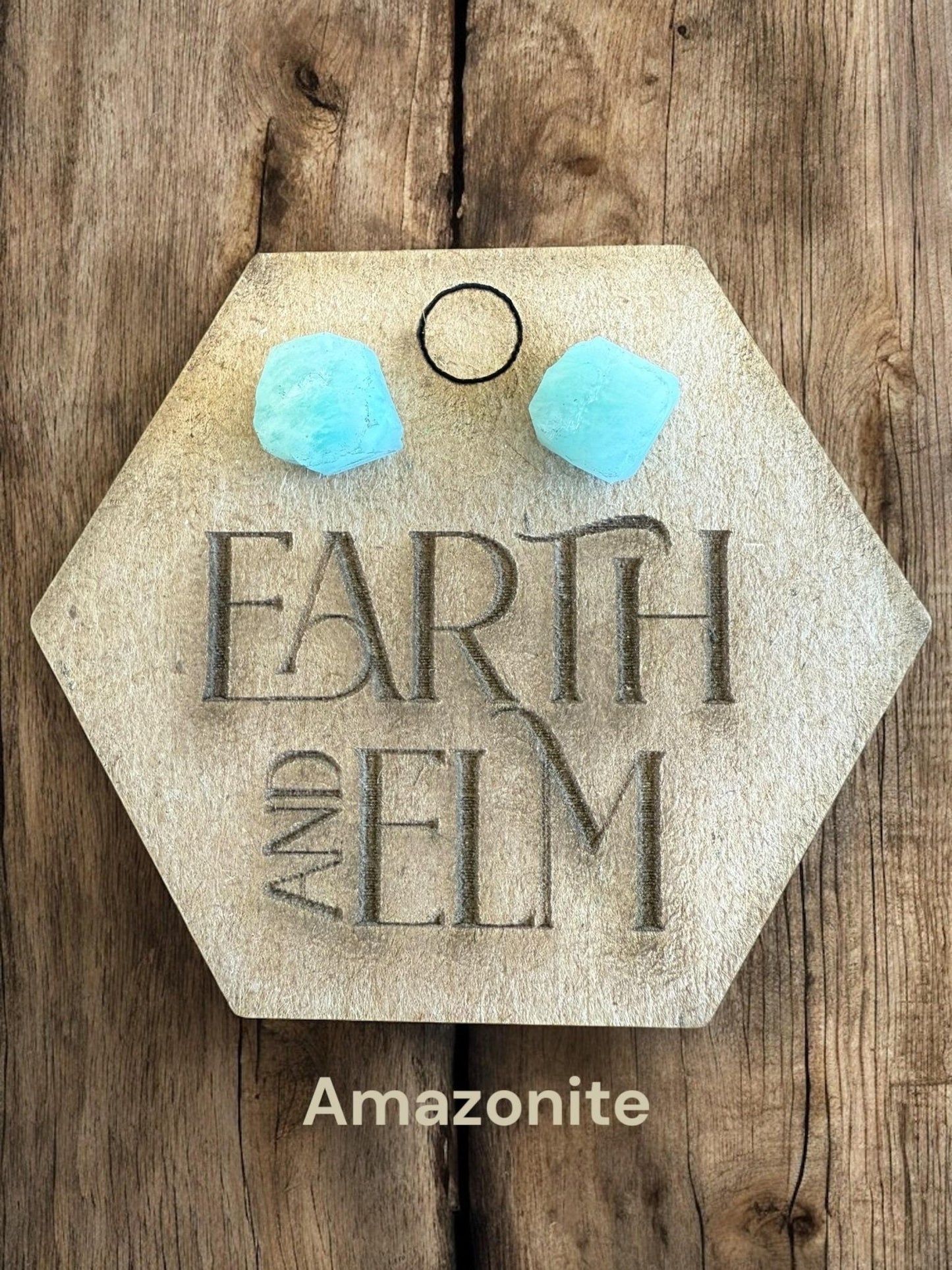 Raw Gemstone Studs - earthandelm