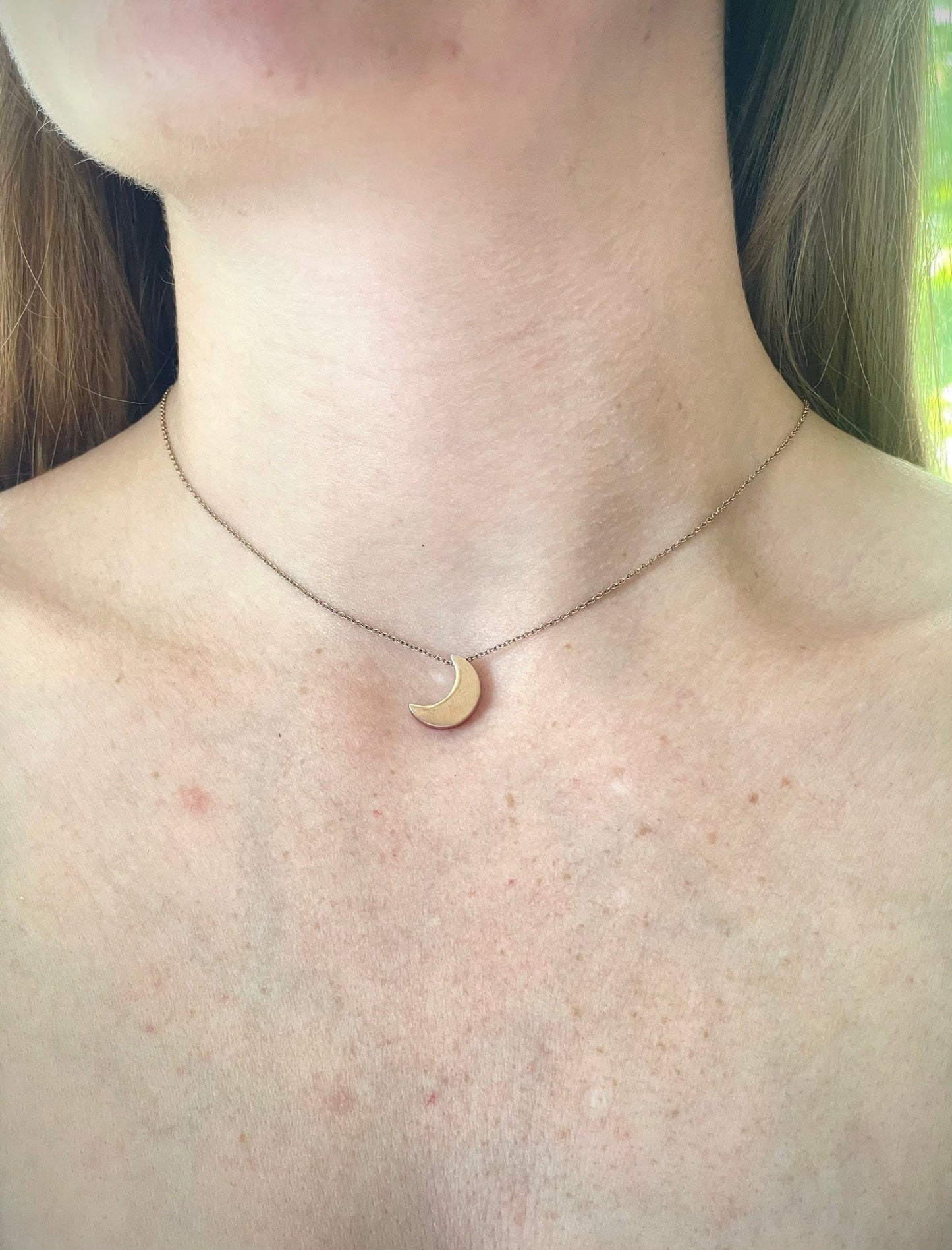 Rose Gold Moon Necklace - earthandelm