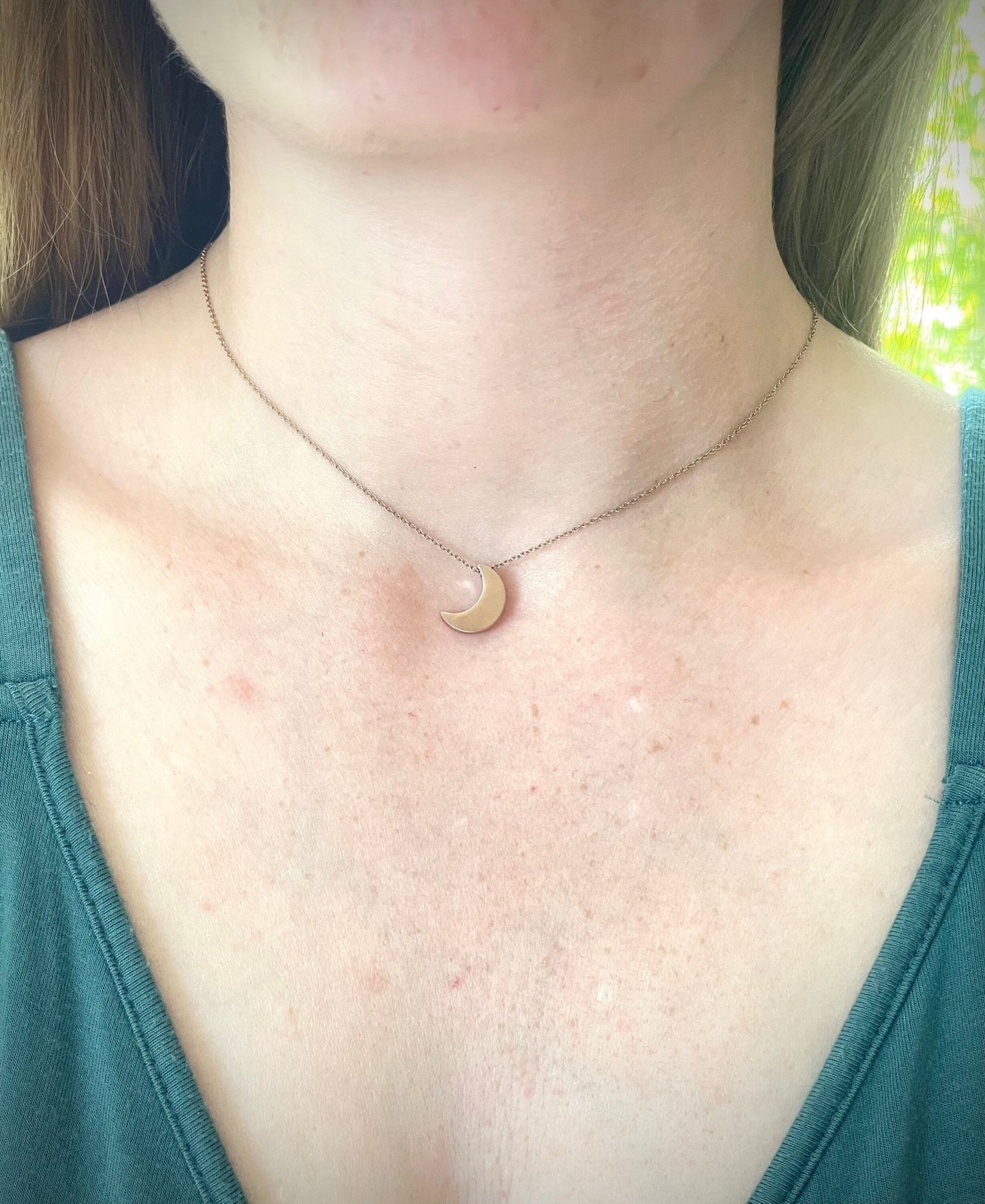 Rose Gold Moon Necklace - earthandelm