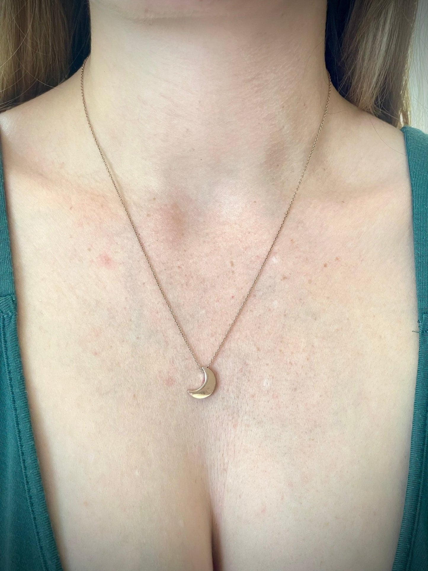 Rose Gold Moon Necklace - earthandelm