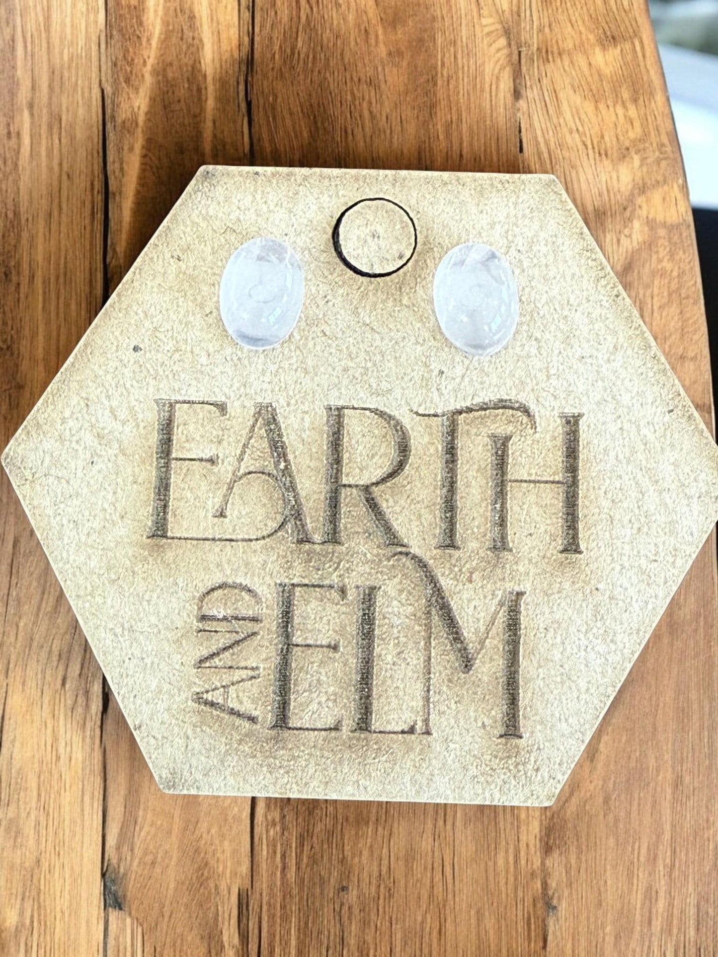 Rose Quartz Oval Studs - earthandelm