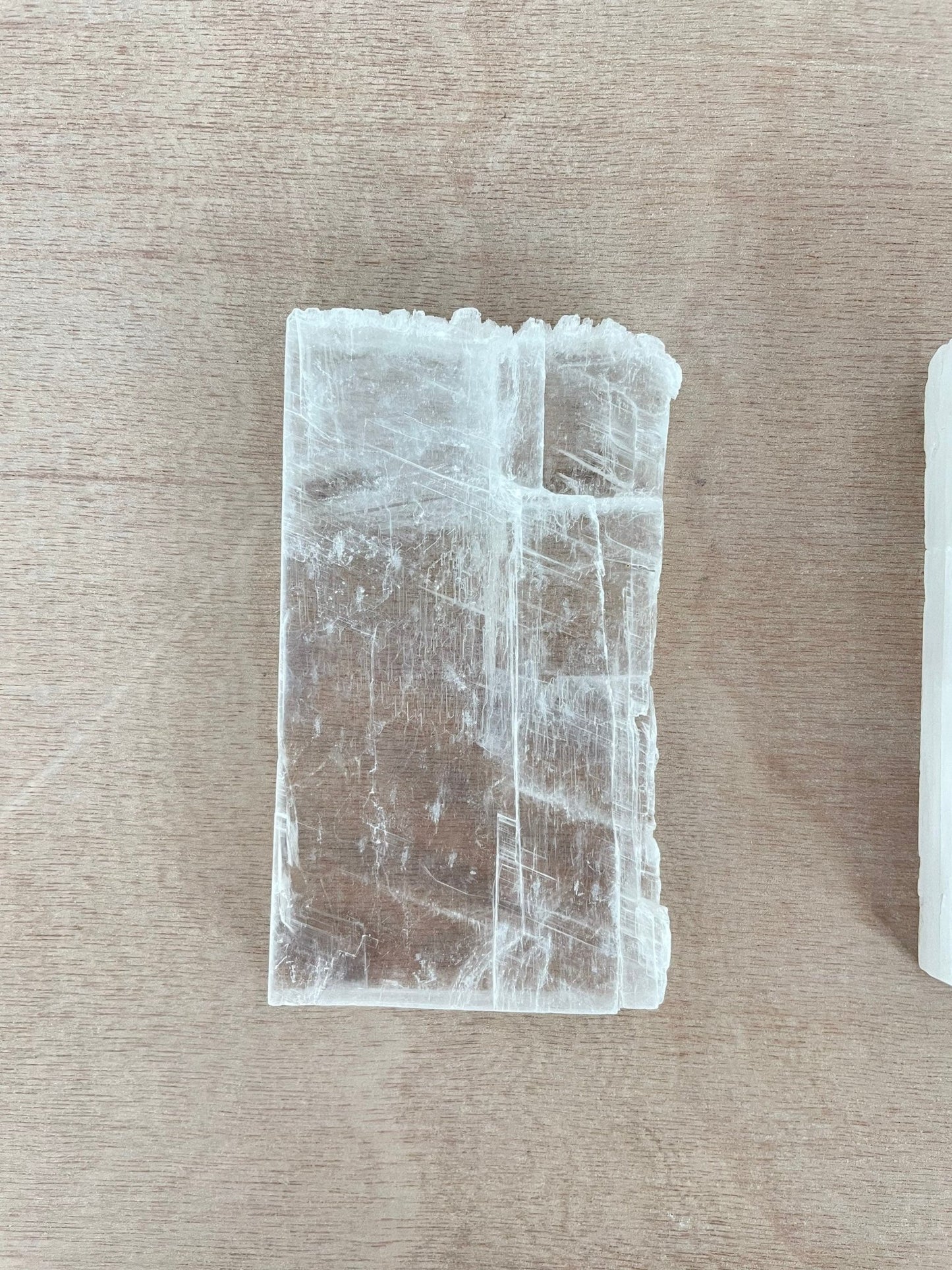Selenite Charging Slab | Selenite Slice | Authentic Selenite | Raw Selenite - earthandelm