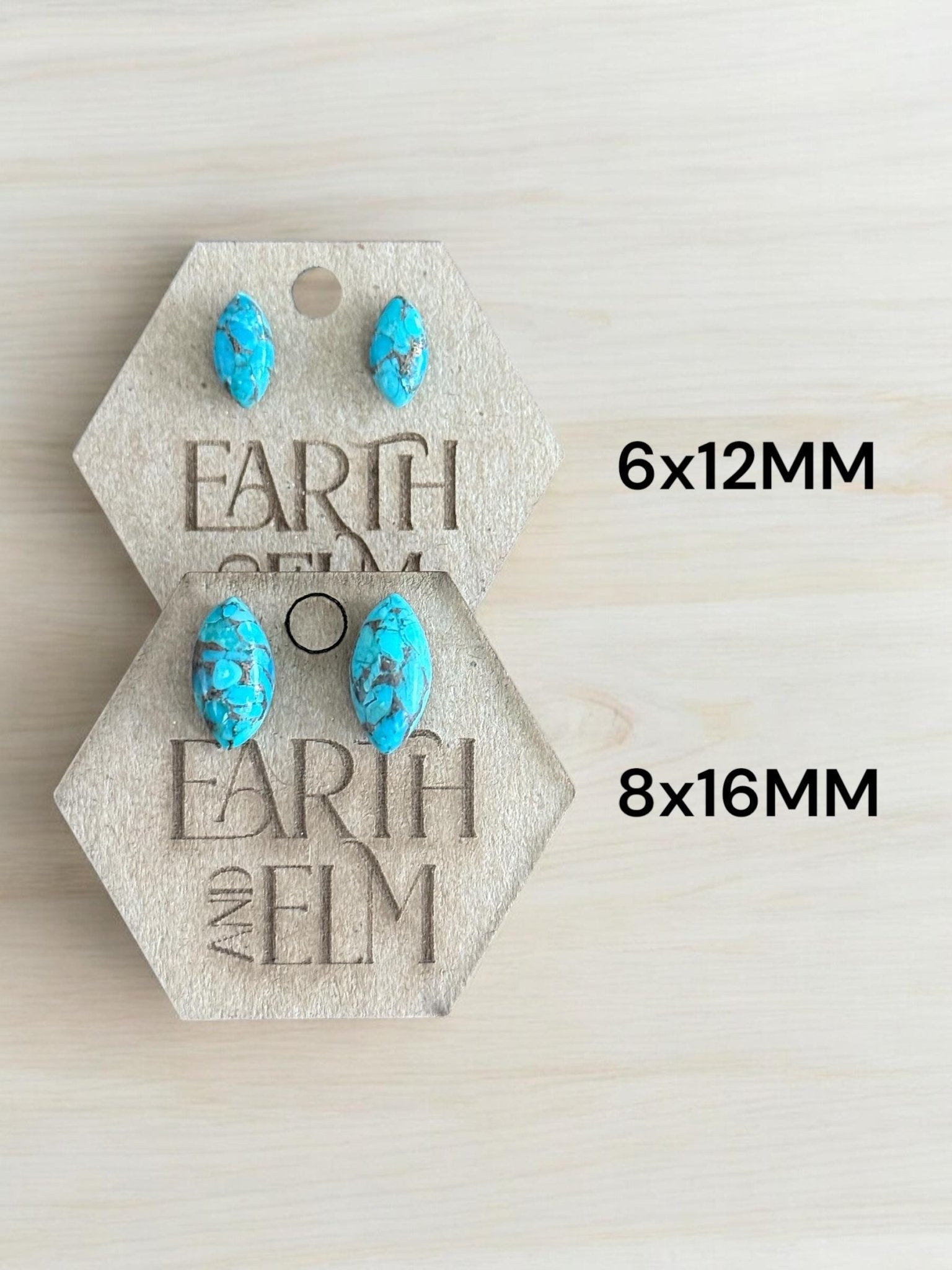 Turquoise Marquise Studs - earthandelm