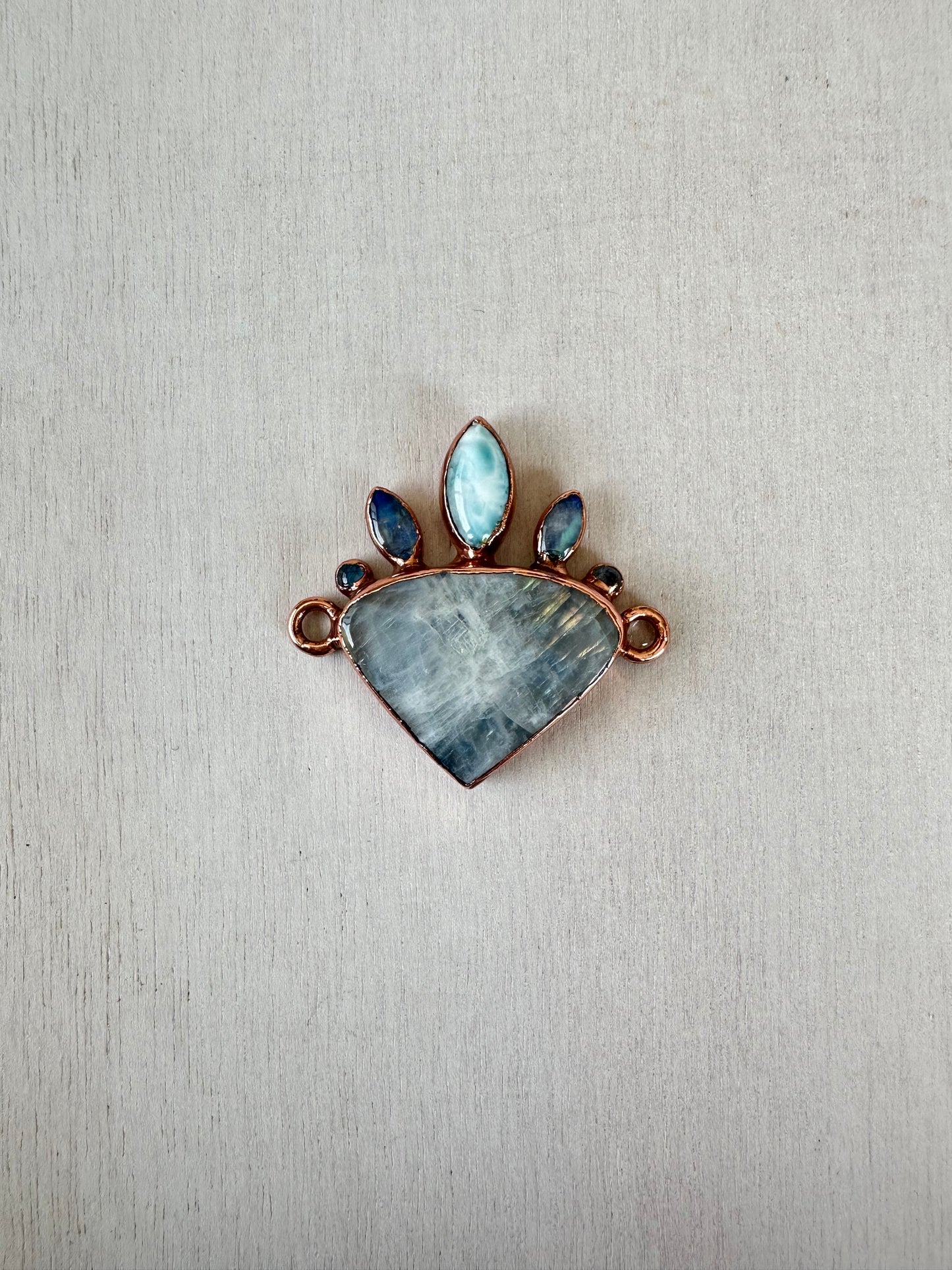 Moonstone, Larimar and Labradorite Pendant