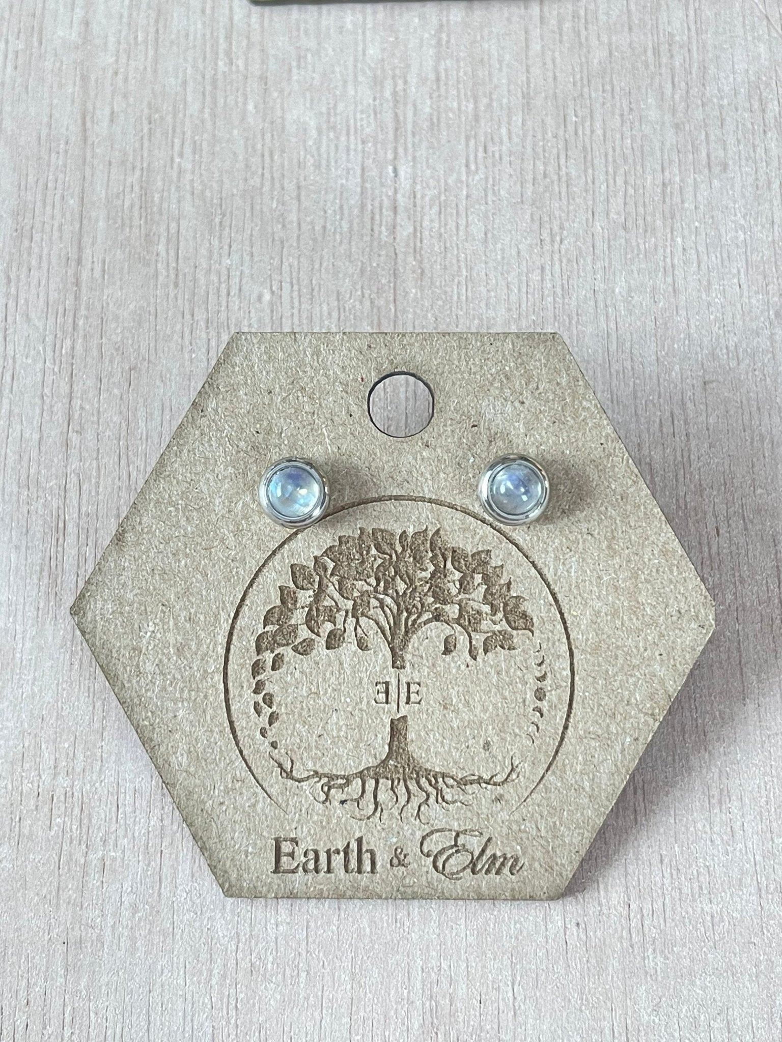 4mm Moonstone Studs - earthandelm