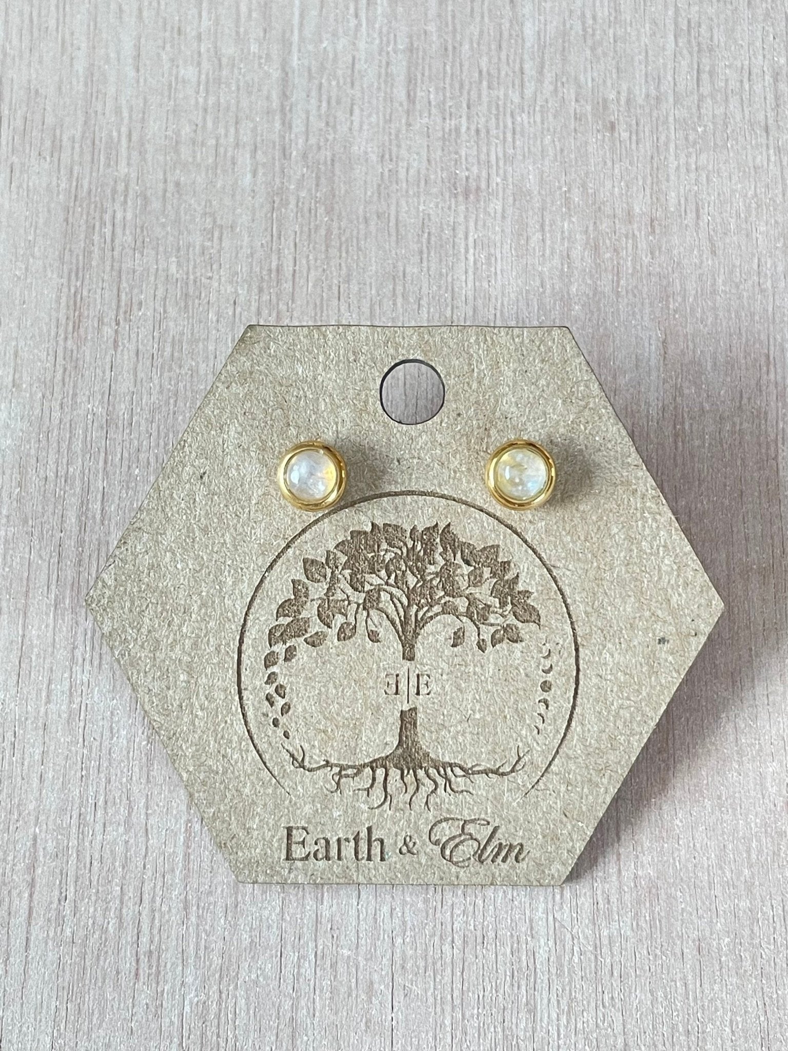 4mm Moonstone Studs - earthandelm