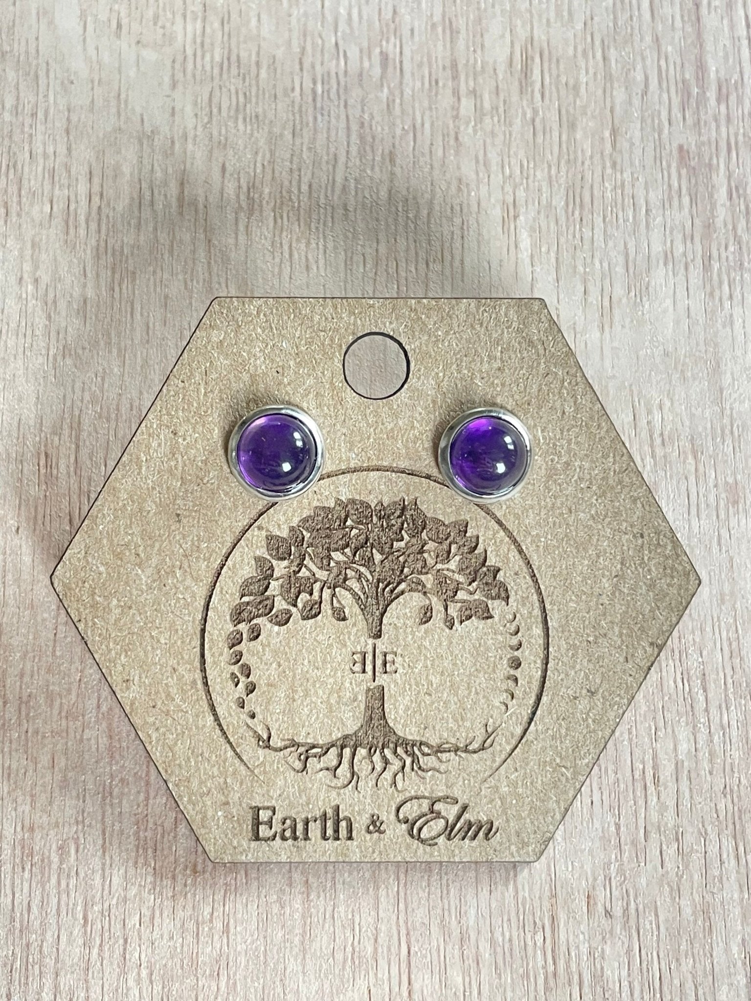 6mm Amethyst Stud Earrings - earthandelm