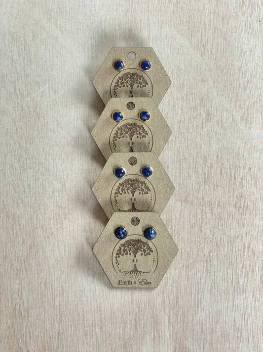 6mm Sodalite Stud Earrings - earthandelm