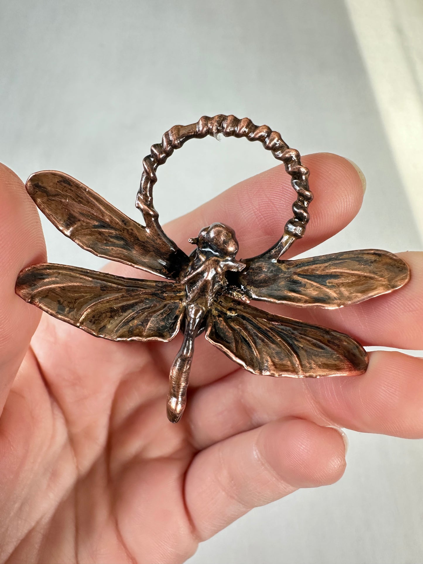 Dragonfly Moonstone Pendant