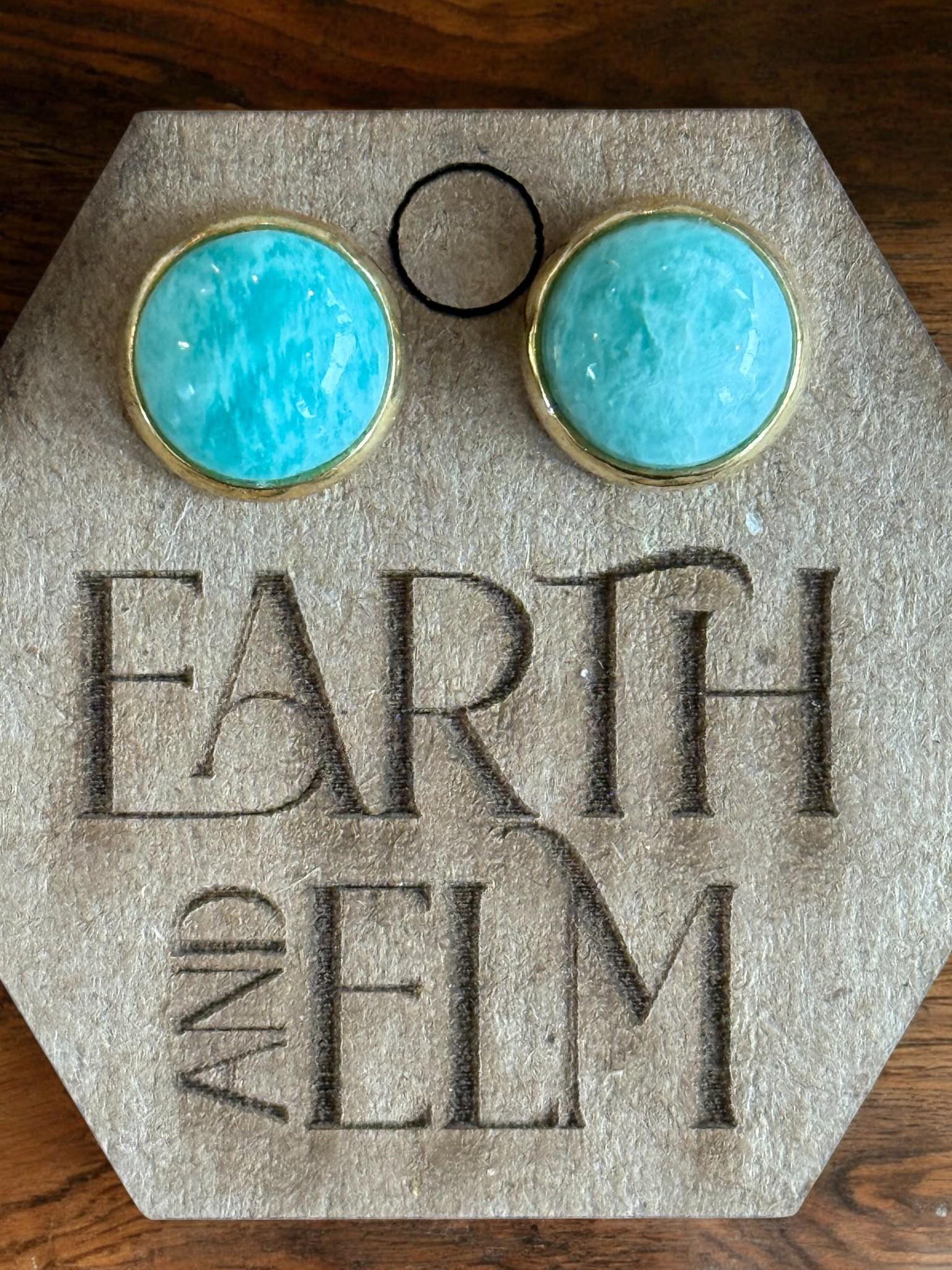 Amazonite in Metal Setting - earthandelm