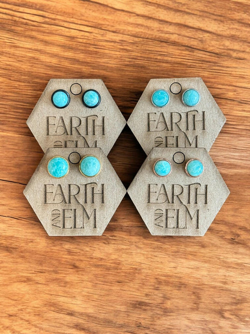 Amazonite in Metal Setting - earthandelm