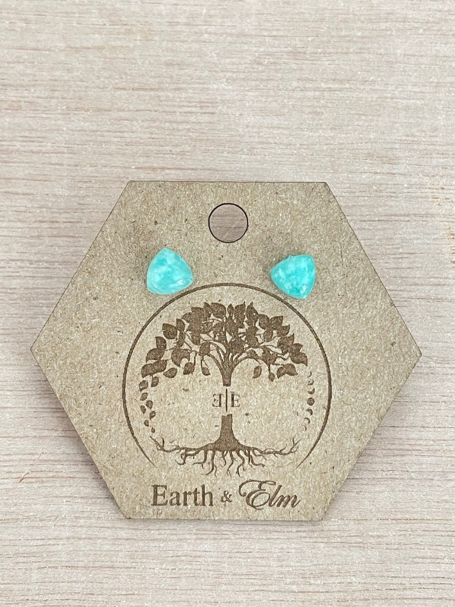 Amazonite Trillion Studs - earthandelm