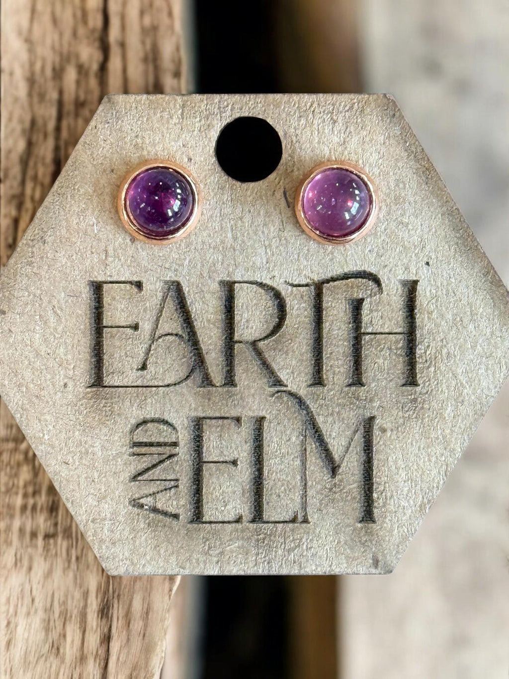 Amethyst in Metal Setting - earthandelm