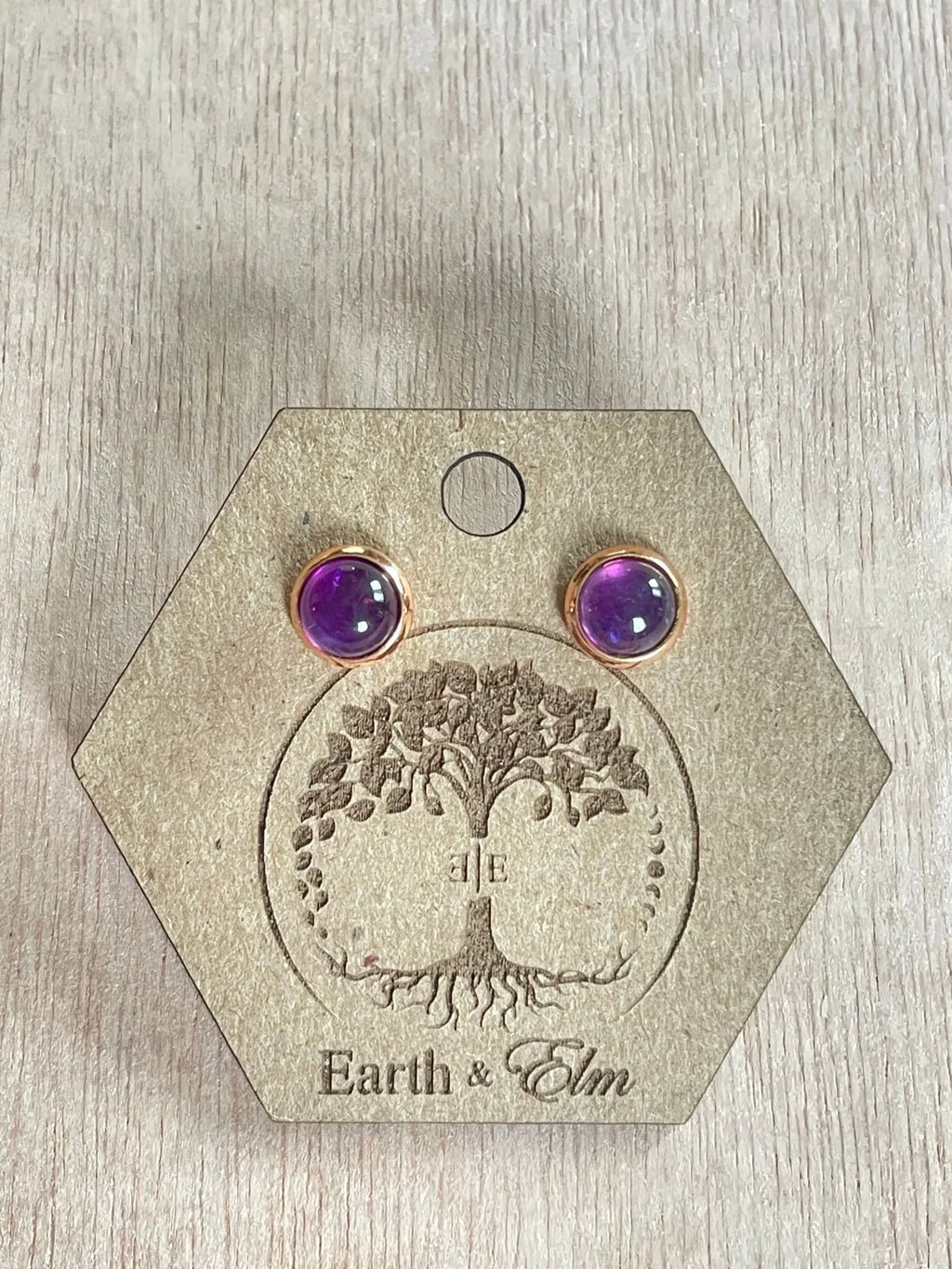 Amethyst in Metal Setting - earthandelm