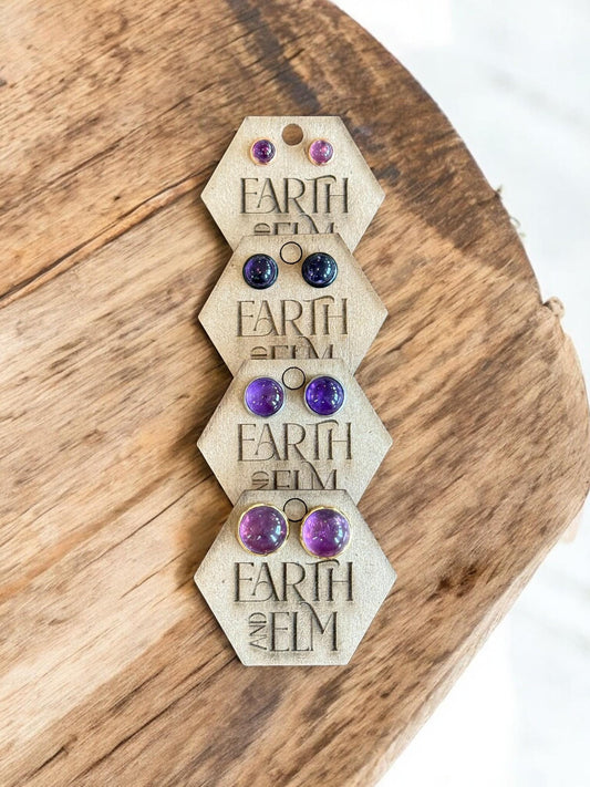 Amethyst in Metal Setting - earthandelm