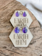 Amethyst Pear Studs - earthandelm