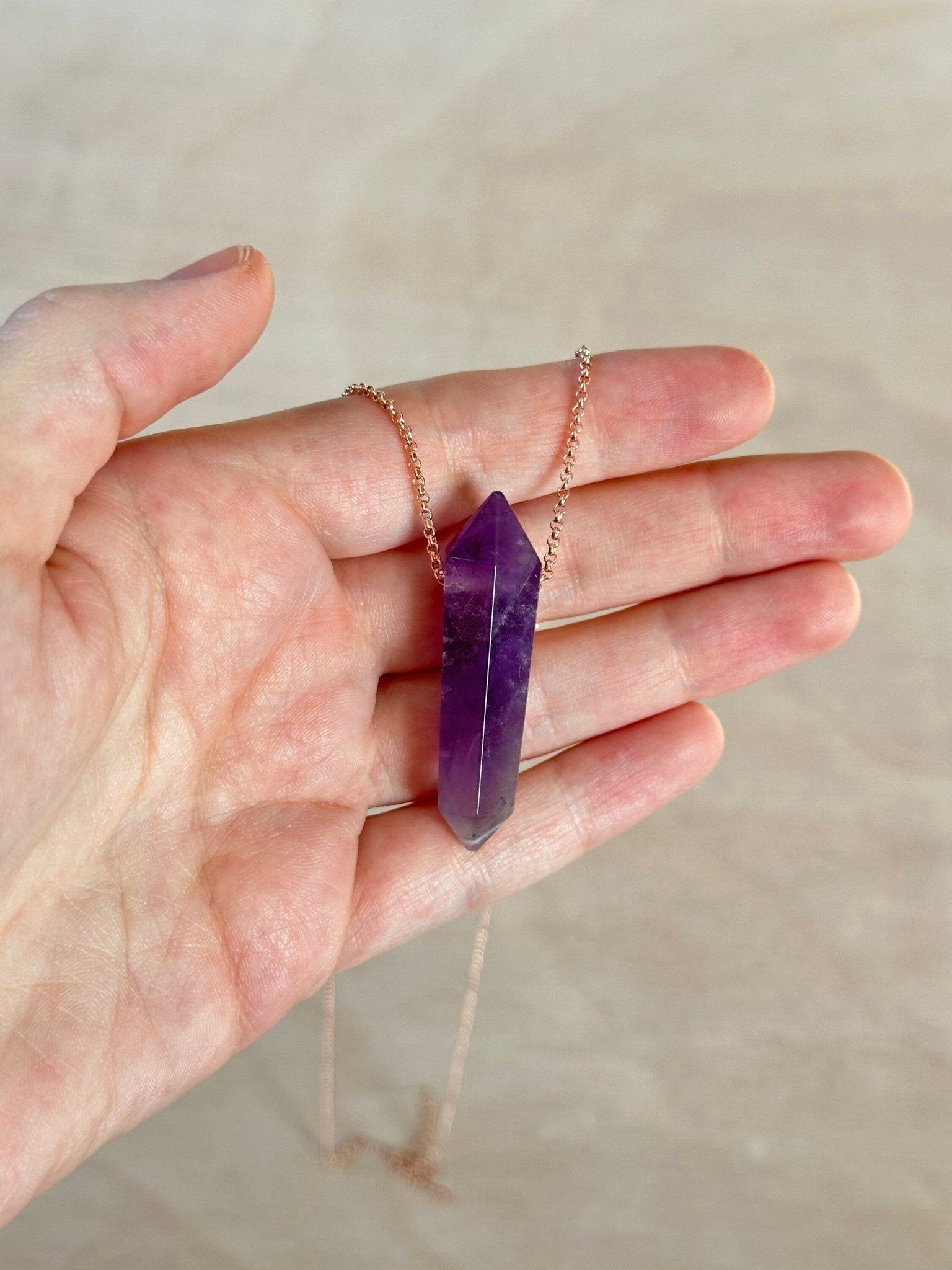 Amethyst Point Necklace - earthandelm