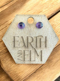 Amethyst Round Studs - earthandelm