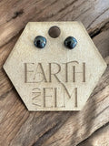 Black Onyx Cushion Studs - earthandelm