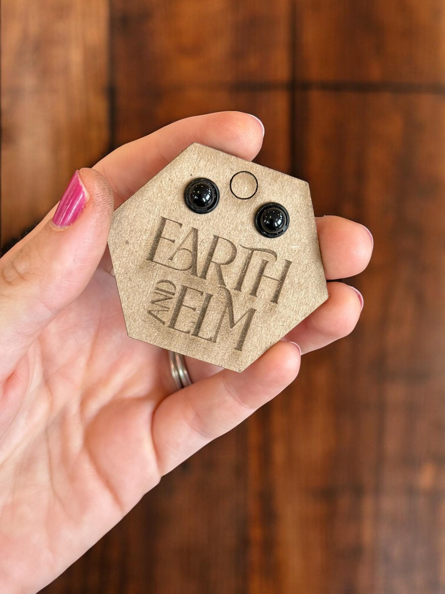 Black Onyx in Metal Settings - earthandelm