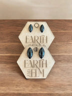 Black Onyx Marquise Gemstone Studs - earthandelm