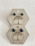 Black Onyx Trillion Studs - earthandelm