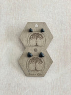 Black Onyx Trillion Studs - earthandelm