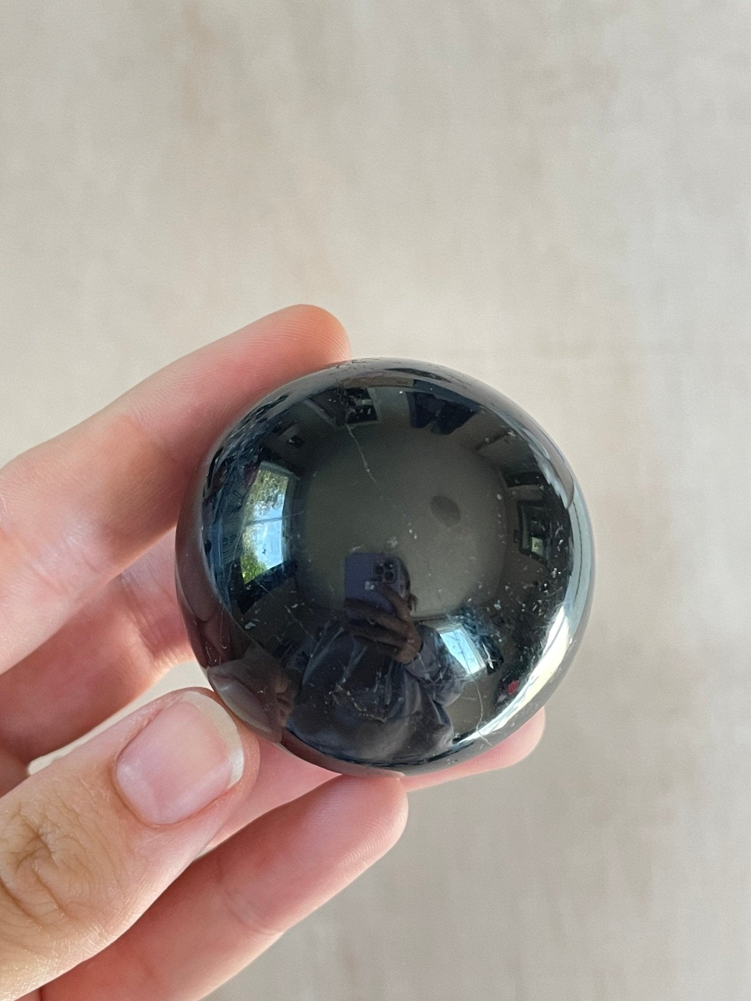 Black Tourmaline Sphere | Authentic Gemstone | Crystal Ball - earthandelm