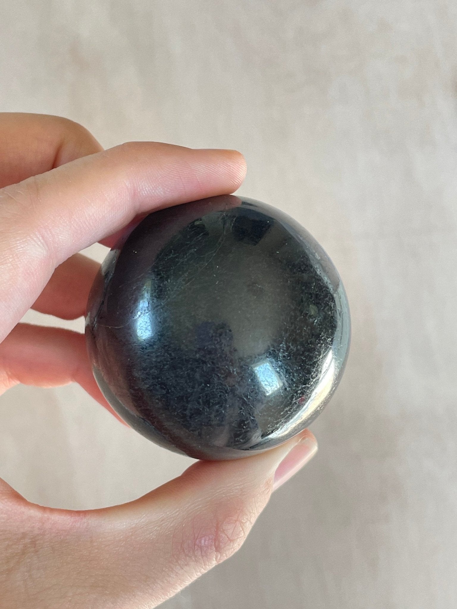Black Tourmaline Sphere | Authentic Gemstone | Crystal Ball - earthandelm