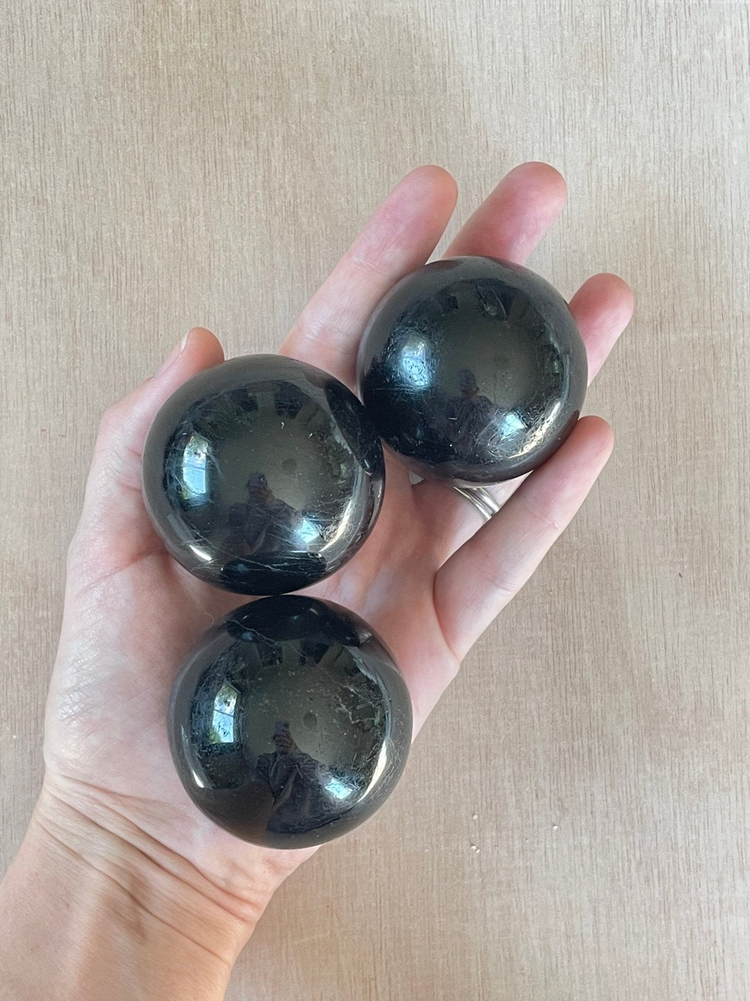 Black Tourmaline Sphere | Authentic Gemstone | Crystal Ball - earthandelm