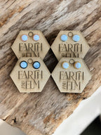 Blue Lace Agate in Metal Settings - earthandelm