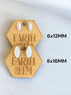 Blue Lace Agate Marquise Gemstone Studs - earthandelm
