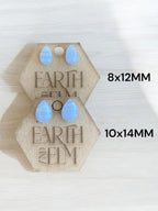 Blue Lace Agate Pear Studs - earthandelm
