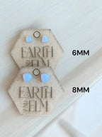 Blue Lace Agate Trillion Studs - earthandelm