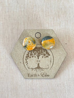 Bumblebee Jasper Round Studs - earthandelm