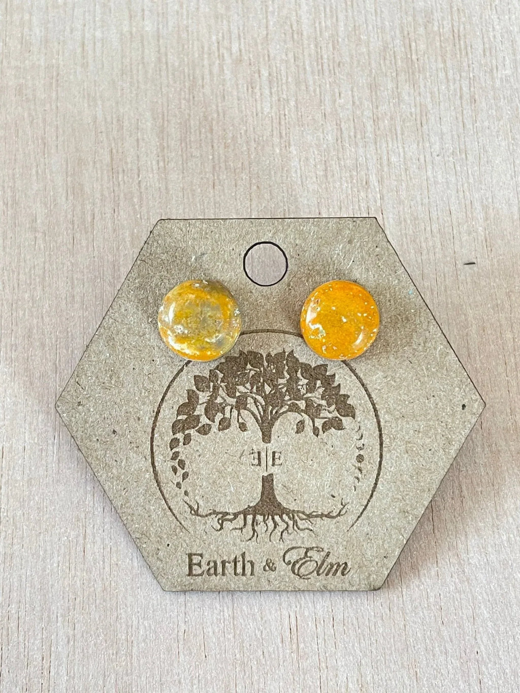 Bumblebee Jasper Round Studs - earthandelm