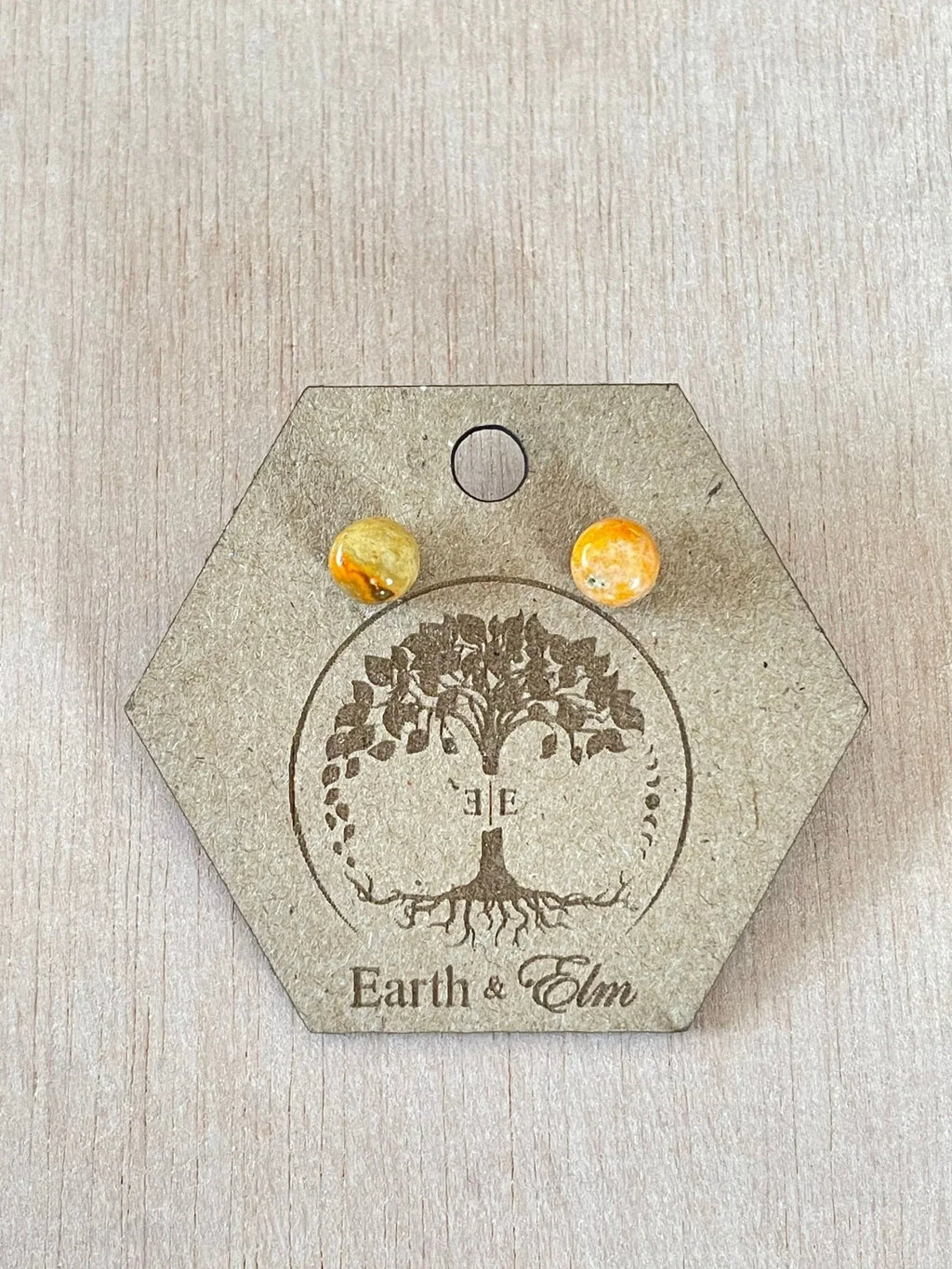 Bumblebee Jasper Round Studs - earthandelm