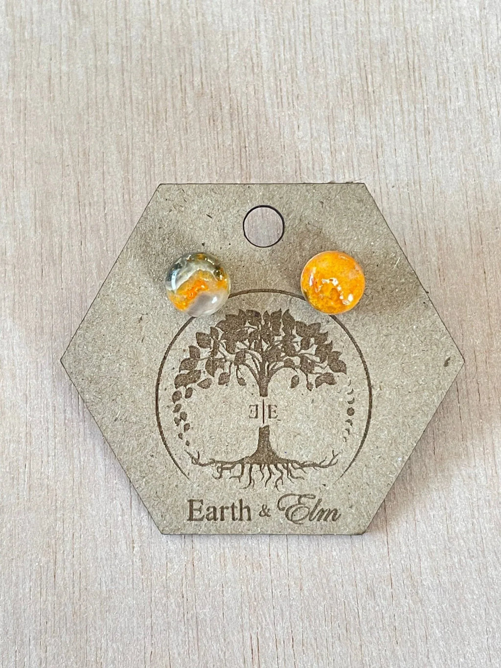 Bumblebee Jasper Round Studs - earthandelm