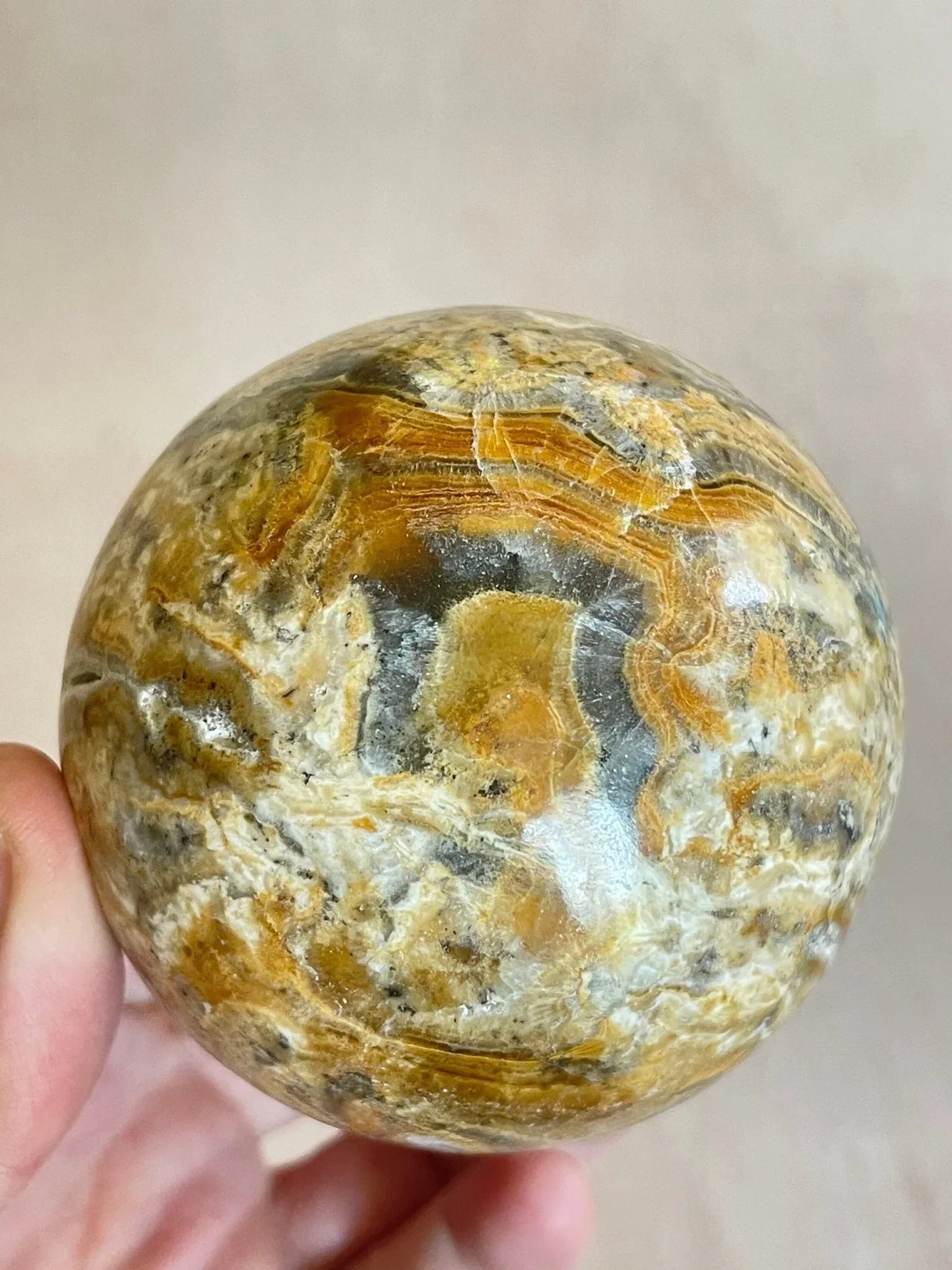 Bumblebee Jasper Sphere | Bumblebee Jasper Crystal Ball | Gemstone Crystal - earthandelm