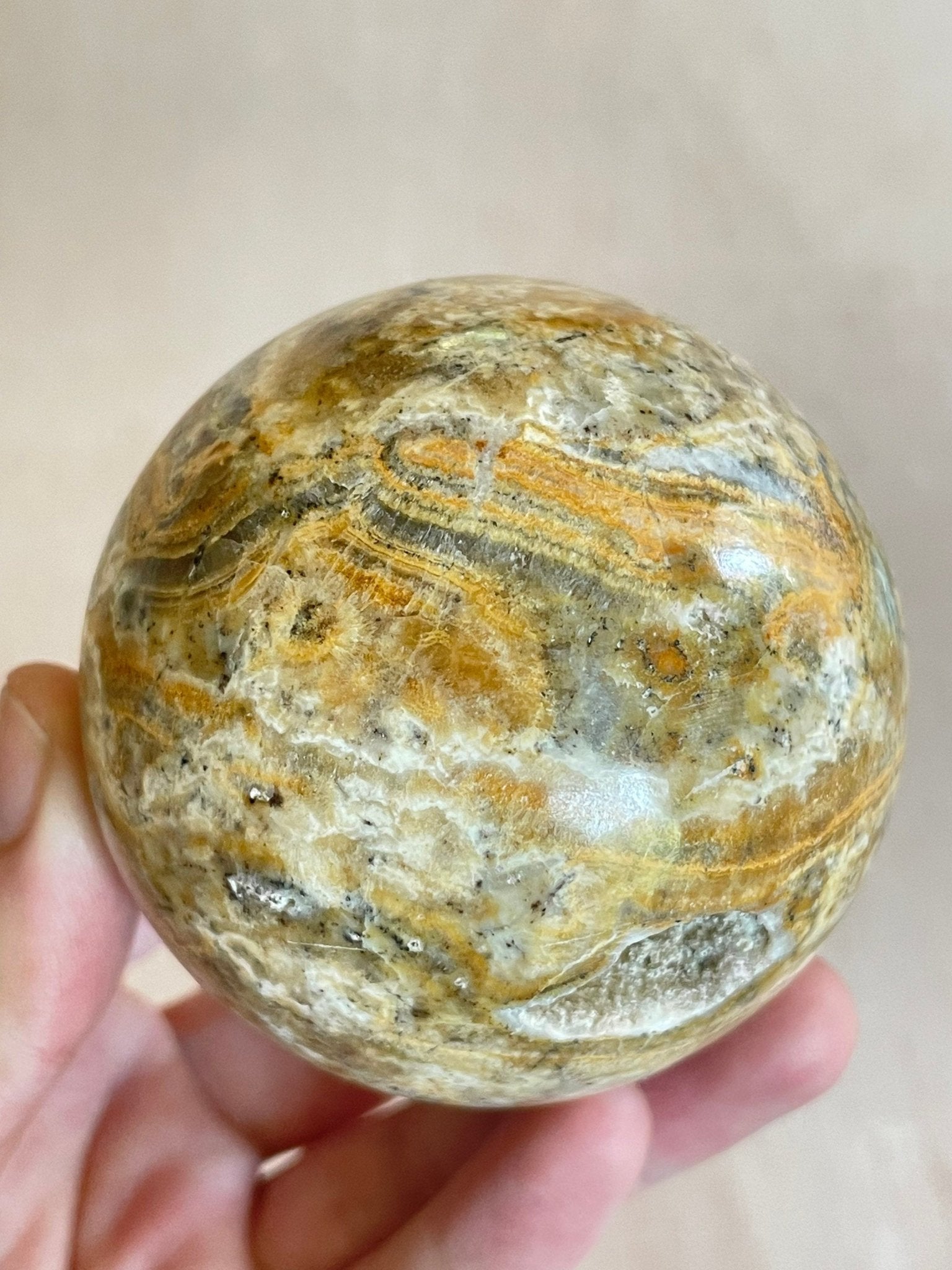 Bumblebee Jasper Sphere | Bumblebee Jasper Crystal Ball | Gemstone Crystal - earthandelm